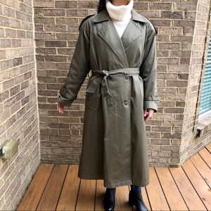 Green Trench Coat Jacket 